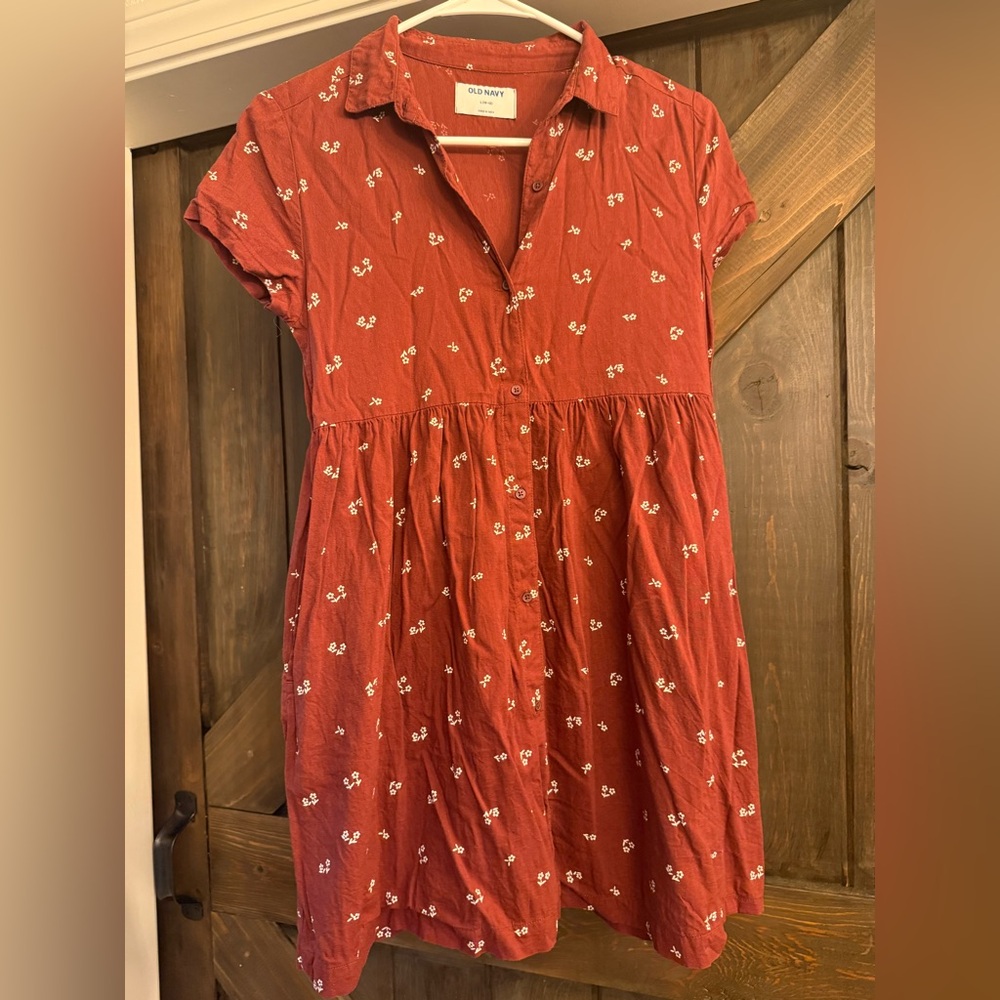 Old Navy Red Floral Kids Dress